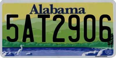 AL license plate 5AT2906