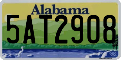 AL license plate 5AT2908