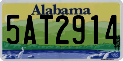 AL license plate 5AT2914