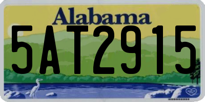 AL license plate 5AT2915