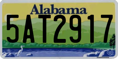 AL license plate 5AT2917