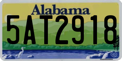 AL license plate 5AT2918