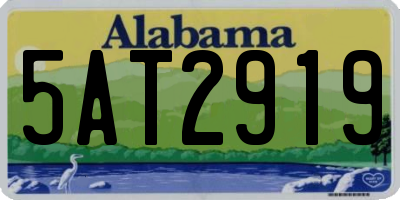 AL license plate 5AT2919
