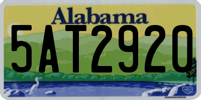 AL license plate 5AT2920