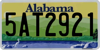 AL license plate 5AT2921