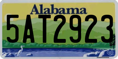 AL license plate 5AT2923