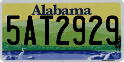 AL license plate 5AT2929