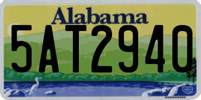 AL license plate 5AT2940