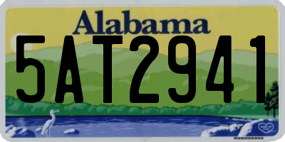 AL license plate 5AT2941