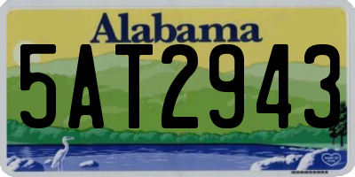 AL license plate 5AT2943