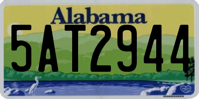 AL license plate 5AT2944