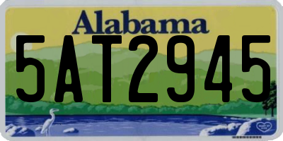 AL license plate 5AT2945