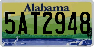 AL license plate 5AT2948