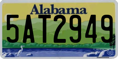AL license plate 5AT2949