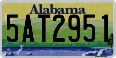 AL license plate 5AT2951