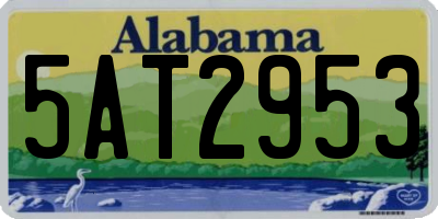 AL license plate 5AT2953