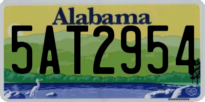 AL license plate 5AT2954