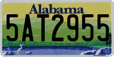 AL license plate 5AT2955