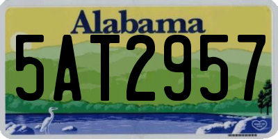 AL license plate 5AT2957