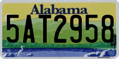 AL license plate 5AT2958