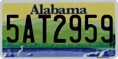 AL license plate 5AT2959
