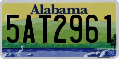 AL license plate 5AT2961