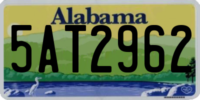 AL license plate 5AT2962