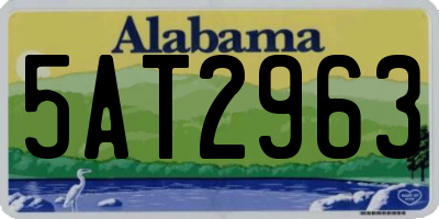 AL license plate 5AT2963