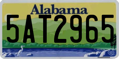 AL license plate 5AT2965