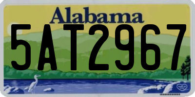 AL license plate 5AT2967