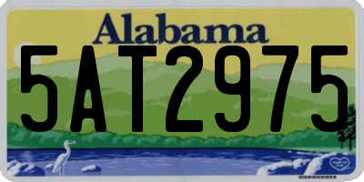 AL license plate 5AT2975