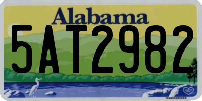 AL license plate 5AT2982
