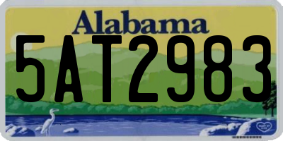 AL license plate 5AT2983