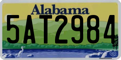 AL license plate 5AT2984