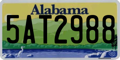 AL license plate 5AT2988