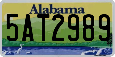 AL license plate 5AT2989