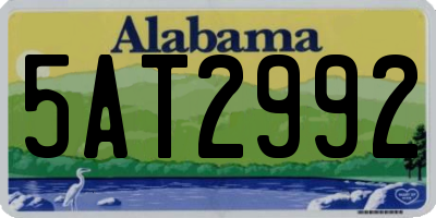 AL license plate 5AT2992