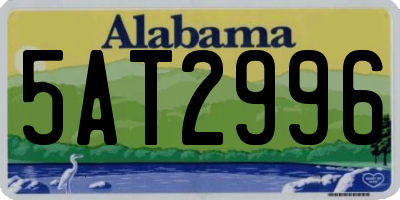 AL license plate 5AT2996