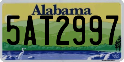 AL license plate 5AT2997