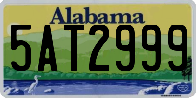 AL license plate 5AT2999