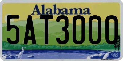 AL license plate 5AT3000