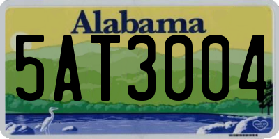 AL license plate 5AT3004