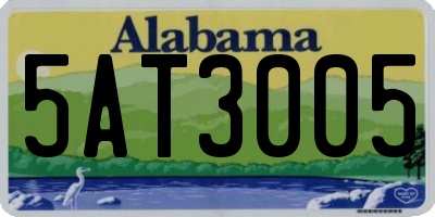 AL license plate 5AT3005