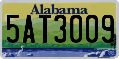 AL license plate 5AT3009