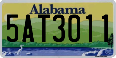 AL license plate 5AT3011
