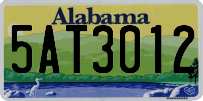 AL license plate 5AT3012