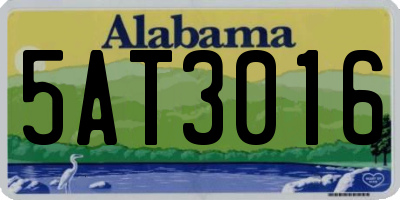 AL license plate 5AT3016