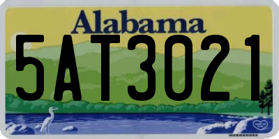 AL license plate 5AT3021
