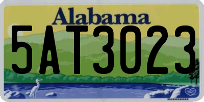 AL license plate 5AT3023