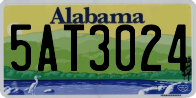 AL license plate 5AT3024